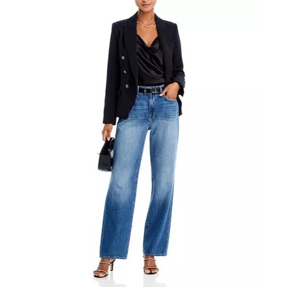L'AGENCE Jones Ultra High Rise Stovepipe Straight Jeans Boyl Size 25